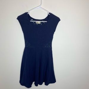 Hollister Womens XS Navy Dress With Lace Detail
